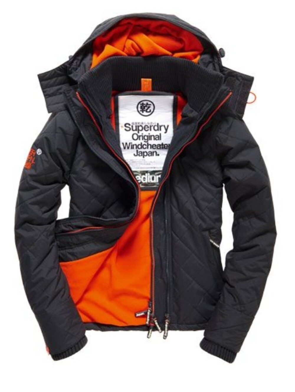 Superdry Men's Navy Quilted Hooded Jacket